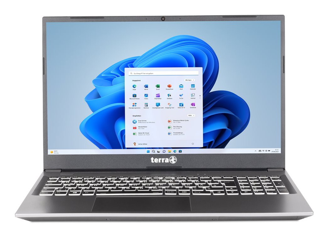 Zweites Bild vonTERRA MOBILE 1517R i5-1334U W11 NPO, Intel® Core™ i3, 39,6 cm (15.6"), 1920 x 1080 Pixel, 8 GB, 500 GB, Windows 11 Home