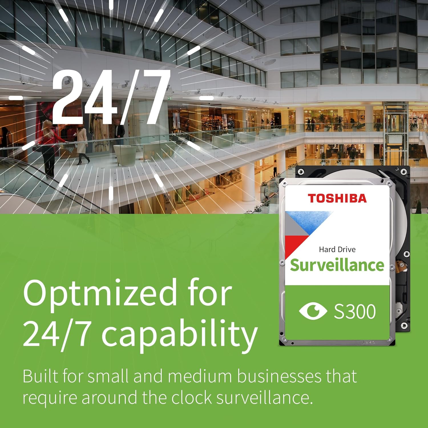 Zweites Bild vonToshiba S300 Surveillance, 2 TB, 5400 RPM, 128 MB, 3.5", Serial ATA III
